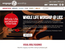 Tablet Screenshot of engageworship.org